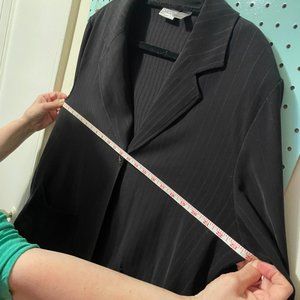 Chico's Plus Sized Black Pinstripe Women's Blazer